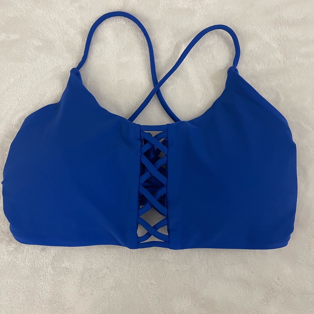 Express swim top royal blue size S